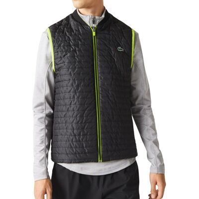 Lacoste Sport Wendbarer Gepolsterter Tennisweste - Gelb/Schwarz Lacoste Sport Wendbarer Gepolsterter Tennisweste - Gelb/Schwarz