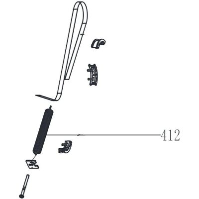 Modèle Brandt AS0033422 - Ressort de porte pour lave-vaisselle Modèle Brandt AS0033422 - Ressort de porte pour lave-vaisselle