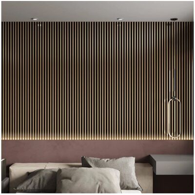 Vente-unique Clinton Black Gold 3D Wall Panel - Interior Decor Vente-unique Clinton Black Gold 3D Wall Panel - Interior Decor
