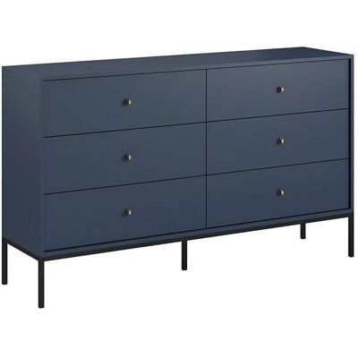 Unique Bogdan Nuit Bleu 6 Tiroirs - Chester Drawers - Publicité Unique Bogdan Nuit Bleu 6 Tiroirs - Chester Drawers - Publicité