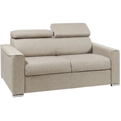 DUNLOPILLO Canapé-Lit Velours Beige - 120cm - Design Italien - Publicité DUNLOPILLO Canapé-Lit Velours Beige - 120cm - Design Italien - Publicité