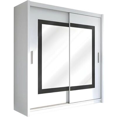 Vente-unique Armoire 3 portes coulissantes avec miroir - Publicité Vente-unique Armoire 3 portes coulissantes avec miroir - Publicité