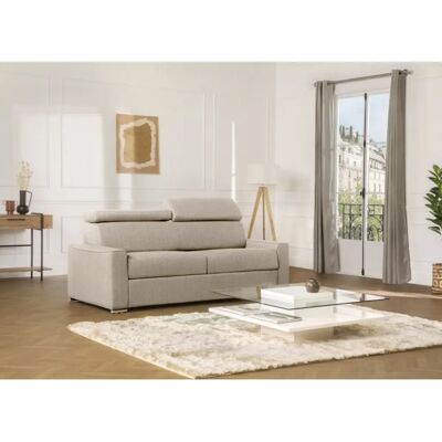 Canapé convertible Dunlopillo - Beige - 3 places - Matelas à mémoire de forme - Publicité Canapé convertible Dunlopillo - Beige - 3 places - Matelas à mémoire de forme - Publicité