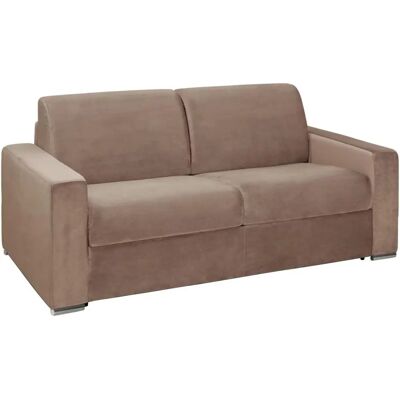 DUNLOPILLO - CALITO - Beige - Velour - Schlafsofa DUNLOPILLO - CALITO - Beige - Velour - Schlafsofa