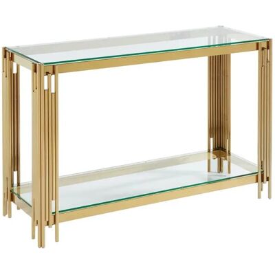 Pascal Morabito Nomelano Glas & Edelstahl Konsole - Modernes Design Pascal Morabito Nomelano Glas & Edelstahl Konsole - Modernes Design