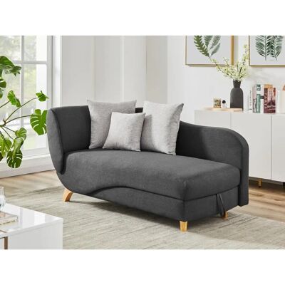 VENTE-UNIQUE Penelope Convertible Couch - Anthrazitgrau VENTE-UNIQUE Penelope Convertible Couch - Anthrazitgrau