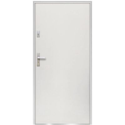 Porta d'ingresso in acciaio bianco 207x100cm - apertura a destra Porta d'ingresso in acciaio bianco 207x100cm - apertura a destra