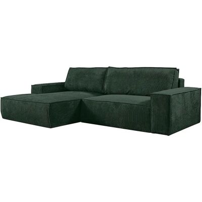 Canapé convertible vert Vente-unique - Coin gauche - 5 places Canapé convertible vert Vente-unique - Coin gauche - 5 places