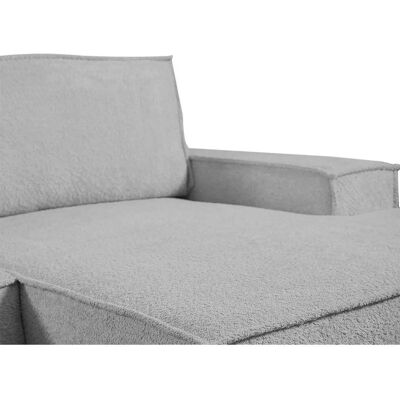 Vente-Unique Graues Ecksofa mit Schlaffunktion - Texturiertes Bouclette-Gewebe Vente-Unique Graues Ecksofa mit Schlaffunktion - Texturiertes Bouclette-Gewebe