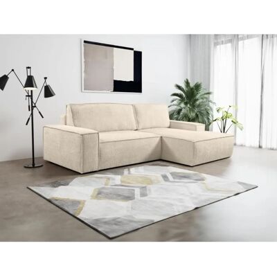 Vente-unique Amelia Beige Ecksofa Bett - Schlafsofa Vente-unique Amelia Beige Ecksofa Bett - Schlafsofa