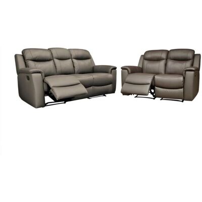Uniek Bruin Lederen Relaxbank Set met Bartafel Uniek Bruin Lederen Relaxbank Set met Bartafel