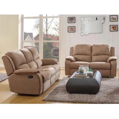 Vente-unique Hernani Mikrofaser 3+2 Relax Couch - Couch Vente-unique Hernani Mikrofaser 3+2 Relax Couch - Couch