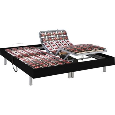 Dreamea Electric Bed Base - Adjustable, Black MDF, 2 Motors, 130 Slats Dreamea Electric Bed Base - Adjustable, Black MDF, 2 Motors, 130 Slats