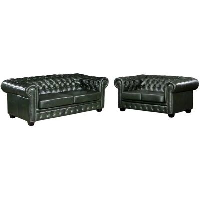 LINEA SOFA Brenton Leder Chesterfield Sofa - 2/3 Sitzer LINEA SOFA Brenton Leder Chesterfield Sofa - 2/3 Sitzer