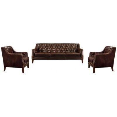 Venta-unique Ledersofa-Set - Vintage Rindsleder Design Venta-unique Ledersofa-Set - Vintage Rindsleder Design