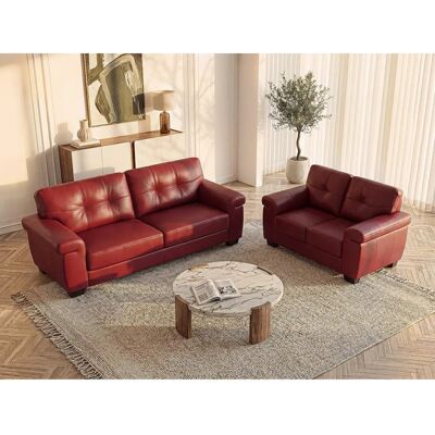 Venta-unica Hazel Ledersofa 3+2 - Couch-Set Venta-unica Hazel Ledersofa 3+2 - Couch-Set