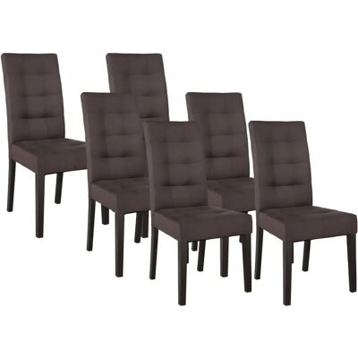 Chaises de salle à manger Villosa Chocolat Marron - Tapissées, Pieds en bois - Publicité Chaises de salle à manger Villosa Chocolat Marron - Tapissées, Pieds en bois - Publicité