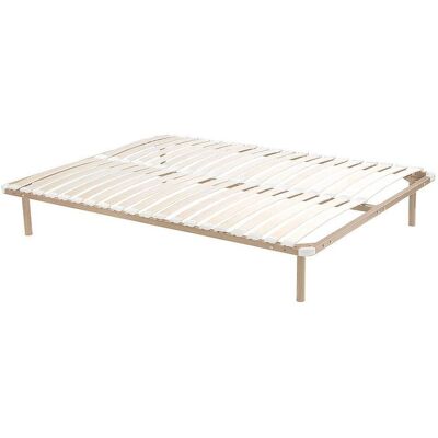Ysmée Cadre de lit en hêtre 160x200cm - 38 lattes - Supporte 2 - Garantie 5 ans Ysmée Cadre de lit en hêtre 160x200cm - 38 lattes - Supporte 2 - Garantie 5 ans