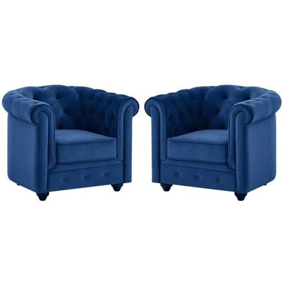 Vente-Unique Chesterfield Samtsofa - Klassisches Elegantes Design Vente-Unique Chesterfield Samtsofa - Klassisches Elegantes Design