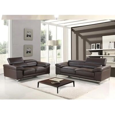 Vente-Unique Solange Ledersofa-Set - 3+2 Plätze Vente-Unique Solange Ledersofa-Set - 3+2 Plätze