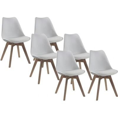 Vente-unique JODY Ensemble de 6 chaises blanches - Mobilier intérieur Vente-unique JODY Ensemble de 6 chaises blanches - Mobilier intérieur