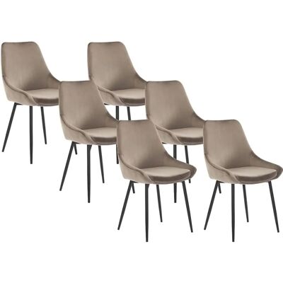 Sedia Gondola Vente-Unique - Velluto e Metallo - 49x56x85.5 cm Sedia Gondola Vente-Unique - Velluto e Metallo - 49x56x85.5 cm