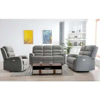 Ensemble de Canapés Nevers Vente-uniqu - Relax électrique - Tissu polyester - Publicité Ensemble de Canapés Nevers Vente-uniqu - Relax électrique - Tissu polyester - Publicité