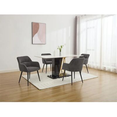 Vente-unique Heka Set di 6 Sedie con braccioli - Sedie da pranzo Vente-unique Heka Set di 6 Sedie con braccioli - Sedie da pranzo