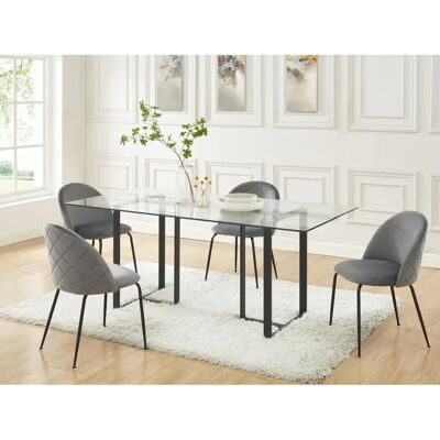 Vente-unique Conjunto de Sillas Melbourne de Terciopelo - Estilo Vintage Interior Vente-unique Conjunto de Sillas Melbourne de Terciopelo - Estilo Vintage Interior