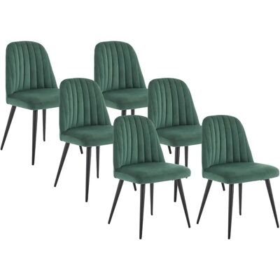 Vente-unique - Chaise en Velours et Métal Vert Émeraude - Intérieur - Publicité Vente-unique - Chaise en Velours et Métal Vert Émeraude - Intérieur - Publicité