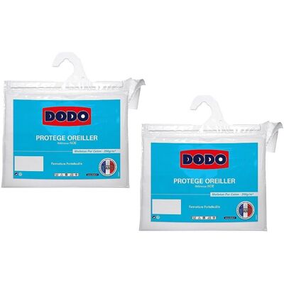 Dodo - Ensemble de Protège-oreillers - Coton Absorbant - 60x60 cm - Blanc - Publicité Dodo - Ensemble de Protège-oreillers - Coton Absorbant - 60x60 cm - Blanc - Publicité