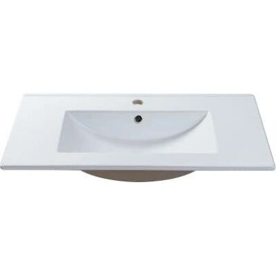 Vente-unique - Wall-mounted Sink - Rectangular Ceramic White 81x46.5x17 cm Vente-unique - Wall-mounted Sink - Rectangular Ceramic White 81x46.5x17 cm