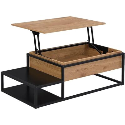 Table Basse Lutesa Vente-Unique - Relevable & Rangement - 110x60x38 cm - Publicité Table Basse Lutesa Vente-Unique - Relevable & Rangement - 110x60x38 cm - Publicité