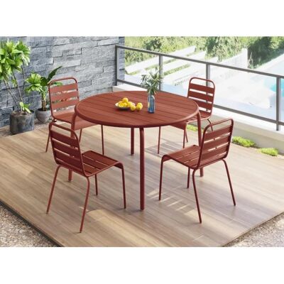 Chaises de jardin MYLIA - Lot de 2 - Terracotta - Empilables - Extérieur Chaises de jardin MYLIA - Lot de 2 - Terracotta - Empilables - Extérieur