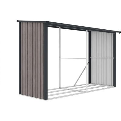 Vente-unique Stahl verzinkt Holzoptik Brennholzunterstand - 8 Sterer Vente-unique Stahl verzinkt Holzoptik Brennholzunterstand - 8 Sterer