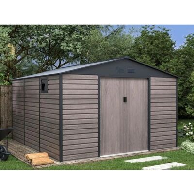 Vente-unique Metall-Gartenhaus Grau 13,12 m² - Gartenhaus Vente-unique Metall-Gartenhaus Grau 13,12 m² - Gartenhaus
