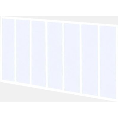 Vente-Unique Mur en Verre Fixe en Aluminium Blanc - 210x130 cm - Publicité Vente-Unique Mur en Verre Fixe en Aluminium Blanc - 210x130 cm - Publicité