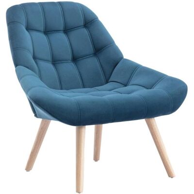 Fauteuil Luosto Vente-Unique - Velours, Bois - Style Nordique - Publicité Fauteuil Luosto Vente-Unique - Velours, Bois - Style Nordique - Publicité