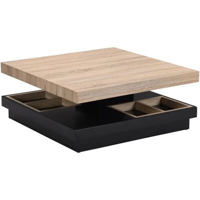 Vente-Unique Fausto Salontafel - Draaibaar, Gelakt MDF, 80x80x34 cm Vente-Unique Fausto Salontafel - Draaibaar, Gelakt MDF, 80x80x34 cm