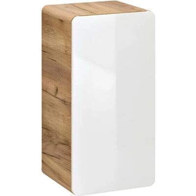 Vente-Unique Aruba Bathroom Cabinet - Natural Light & White - 32x35x68 cm Vente-Unique Aruba Bathroom Cabinet - Natural Light & White - 32x35x68 cm