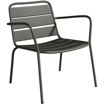 Chaise de jardin MYLIA Mirmande - Gris foncé - Empilable - Extérieur Chaise de jardin MYLIA Mirmande - Gris foncé - Empilable - Extérieur