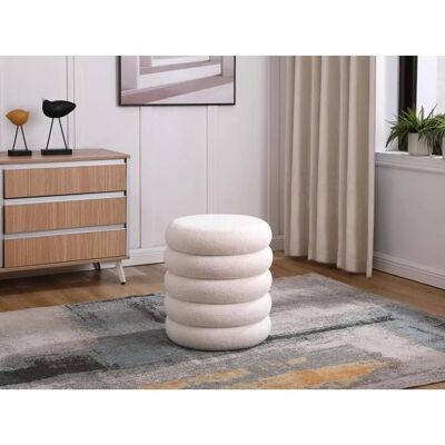 Vente-unique Ecambi Pouf - Design rond moderne, Polyester durable - Publicité Vente-unique Ecambi Pouf - Design rond moderne, Polyester durable - Publicité