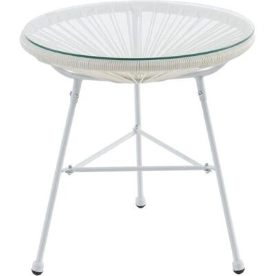 MYLIA White Resin Garden Table - ALIOS II - Durable & Stylish MYLIA White Resin Garden Table - ALIOS II - Durable & Stylish