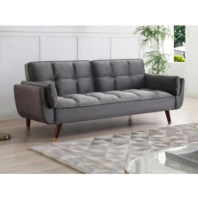 Vente-unique Canapé convertible velours GULCAN - Convertible sofa - Publicité Vente-unique Canapé convertible velours GULCAN - Convertible sofa - Publicité