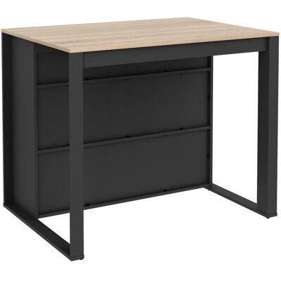 Îlot de Cuisine Vente-unique avec 7 Niches - Naturel Clair & Anthracite - 110.2x80x90.5cm - Publicité Îlot de Cuisine Vente-unique avec 7 Niches - Naturel Clair & Anthracite - 110.2x80x90.5cm - Publicité