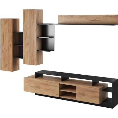 IDeSIA Wandmontage TV-Schrank - Anthrazitgrau, Hell Natur - Modern Umweltfreundlich IDeSIA Wandmontage TV-Schrank - Anthrazitgrau, Hell Natur - Modern Umweltfreundlich