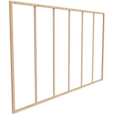 BAYVIEW Wewnątrzszklana ścianka działowa - 180x130 cm - Naturalne światło BAYVIEW Wewnątrzszklana ścianka działowa - 180x130 cm - Naturalne światło