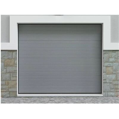 Somfy Noria Garagepoort - Modern Verticaal Sectiepoort - Grijs Somfy Noria Garagepoort - Modern Verticaal Sectiepoort - Grijs