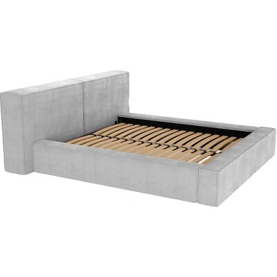 Pascal Morabito - Bett mit Stauraum 160x200 - Samthellfarbe Hellgrau - Europa Pascal Morabito - Bett mit Stauraum 160x200 - Samthellfarbe Hellgrau - Europa