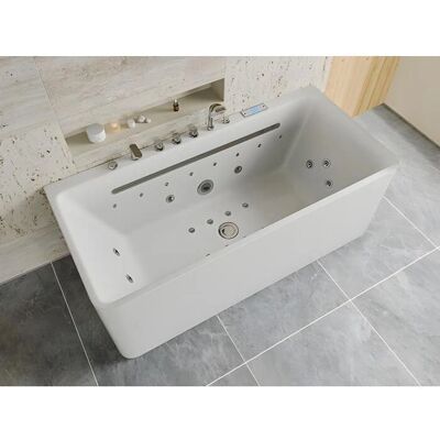 Shower&Design Kirana Hydromassage-Badewanne - Weiß - 1 Sitz - 470L - 170x75cm Shower&Design Kirana Hydromassage-Badewanne - Weiß - 1 Sitz - 470L - 170x75cm